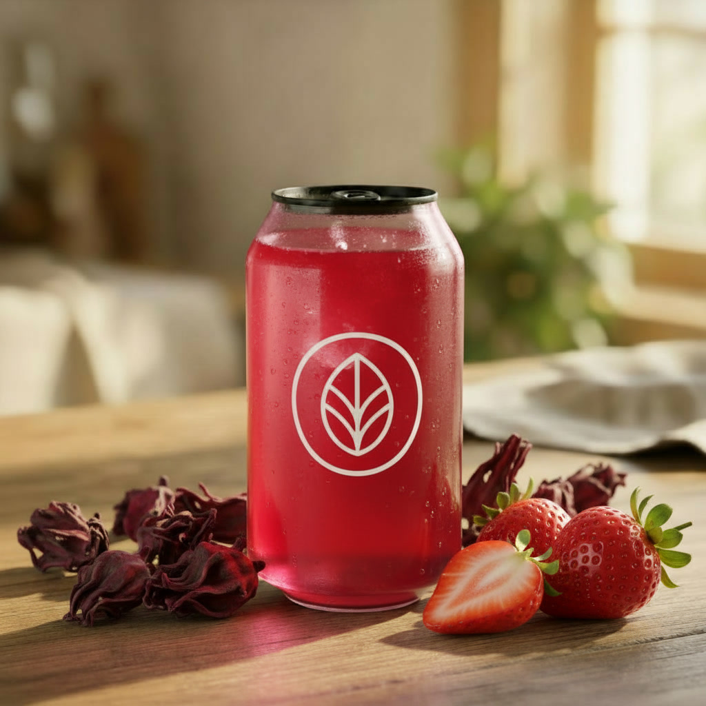 Hibiscus Strawberry crafted beverage can